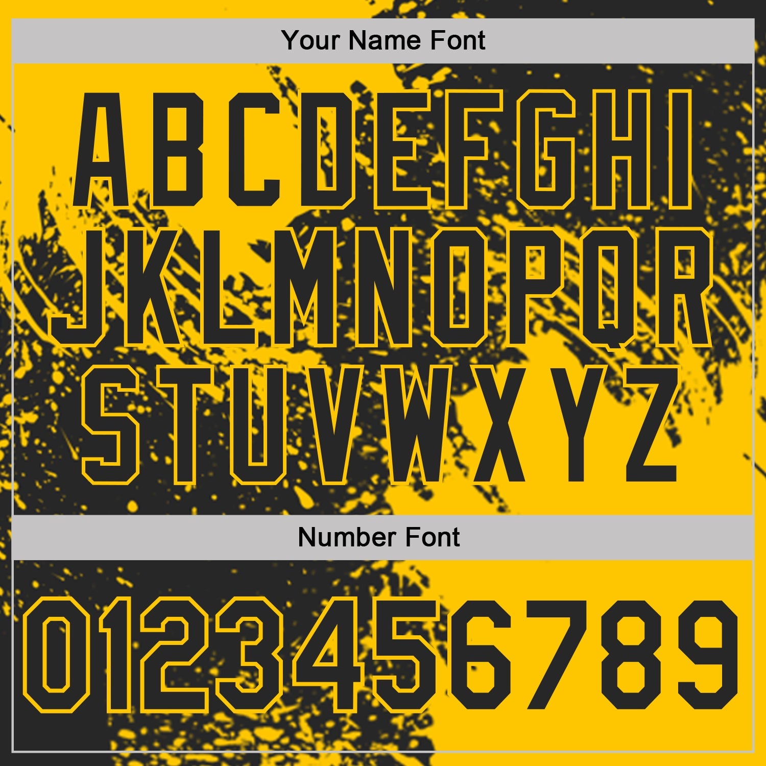 Custom Black-Yellow Abstract Brush Stroke Performance T-Shirt view 4
