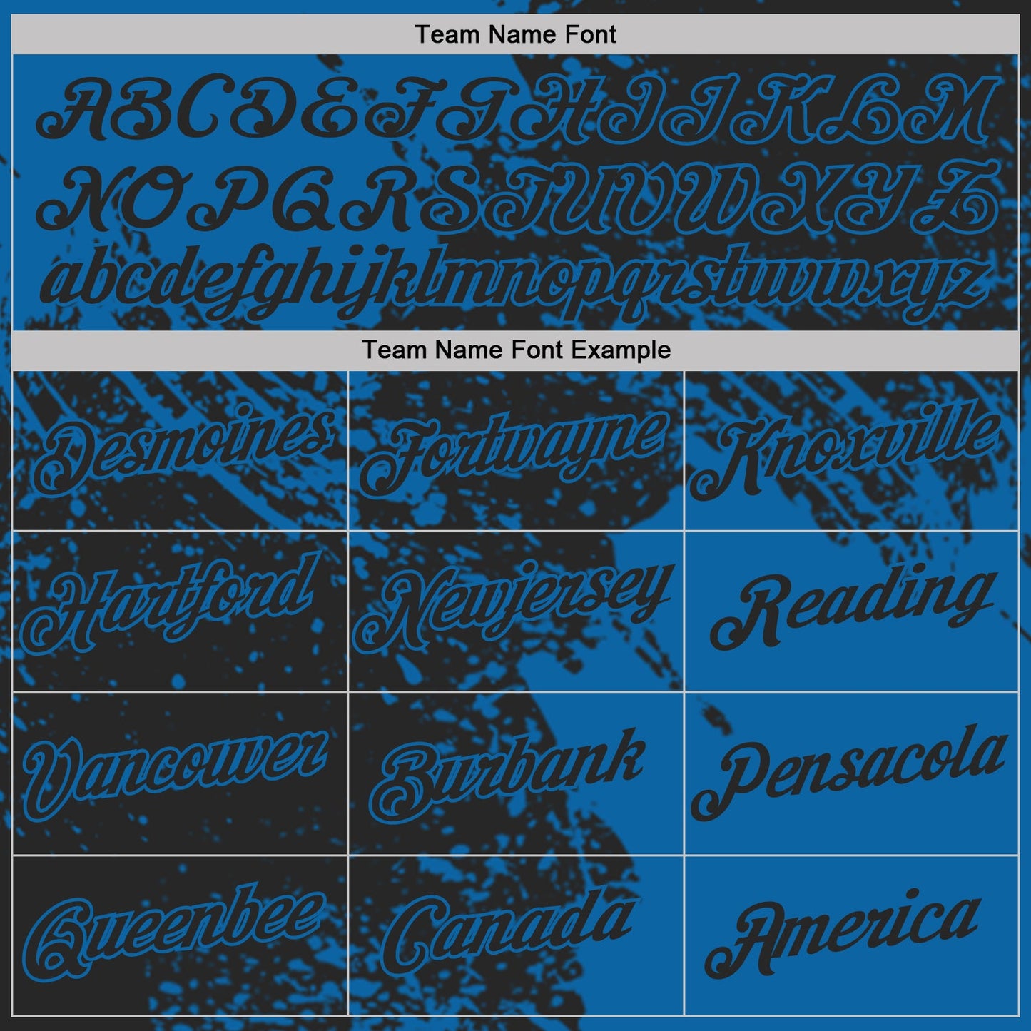 Custom Black-Blue Abstract Brush Stroke Performance T-Shirt view 3