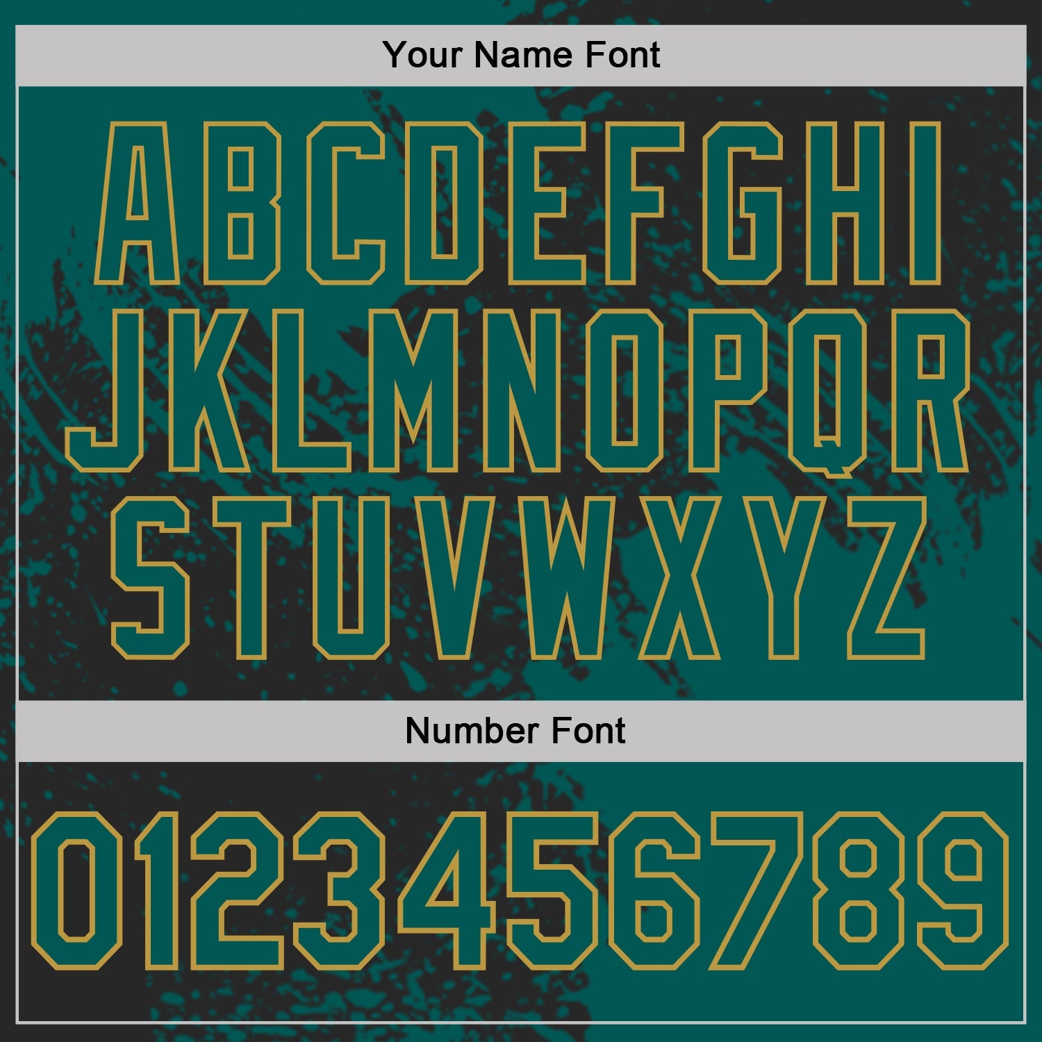 Custom Black Midnight Green-Old Gold Abstract Brush Stroke Performance T-Shirt view 4