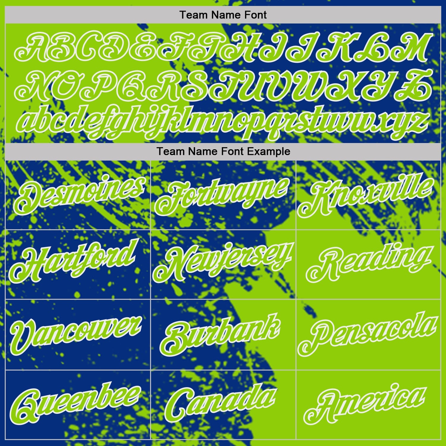 Custom Royal Neon Green-White Abstract Brush Stroke Performance T-Shirt view 3
