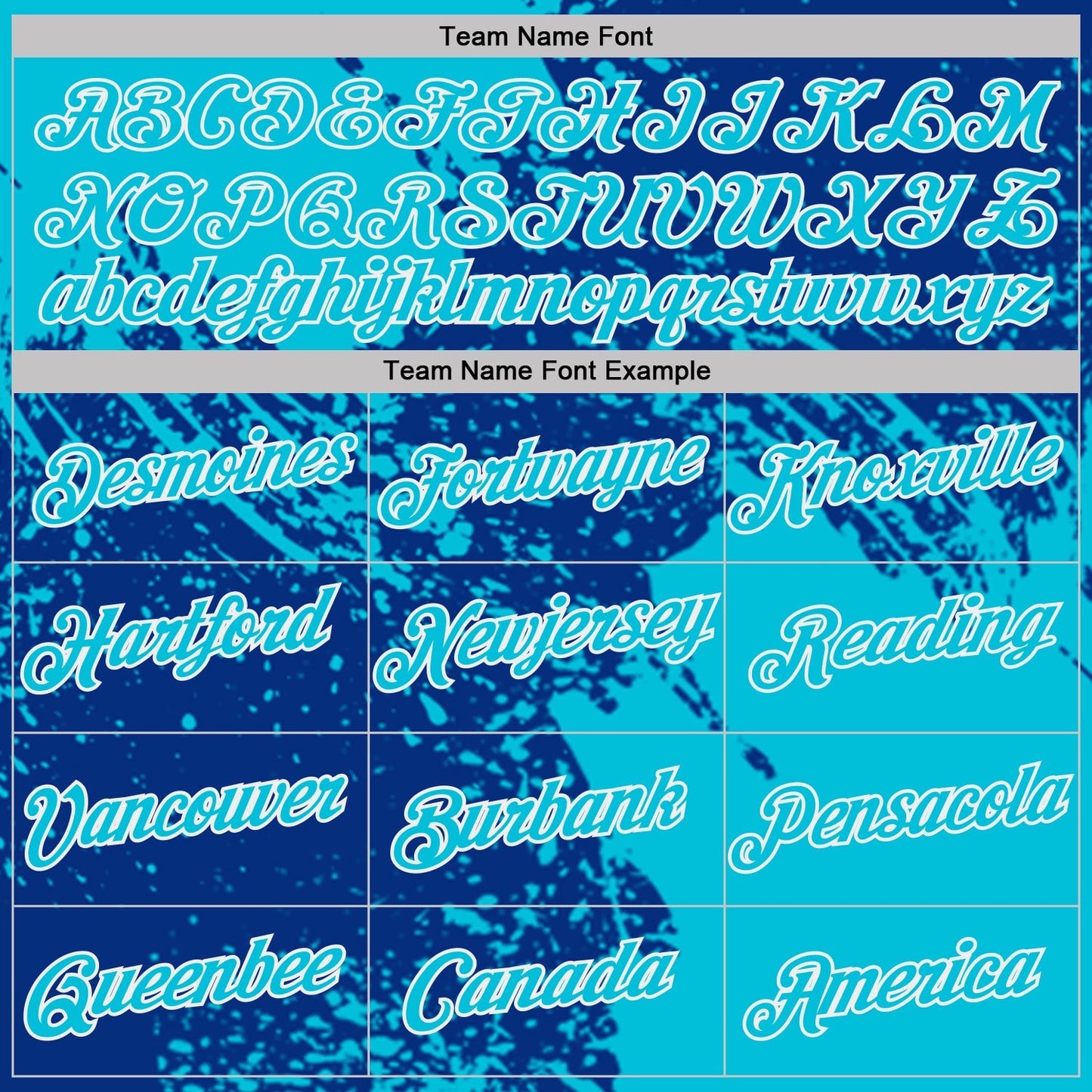 Custom Royal Lakes Blue-White Abstract Brush Stroke Performance T-Shirt view 3