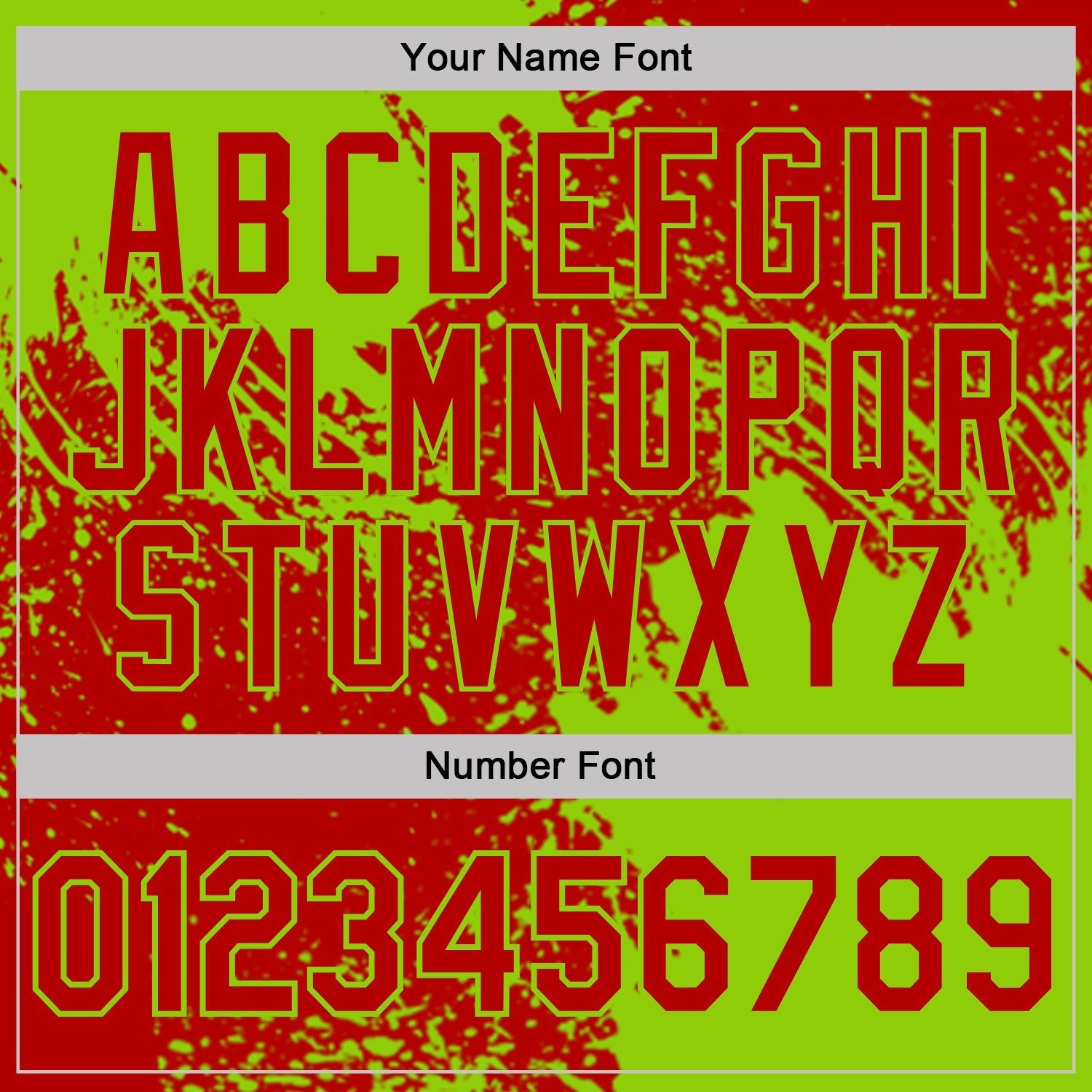 Custom Red-Neon Green Abstract Brush Stroke Performance T-Shirt view 4