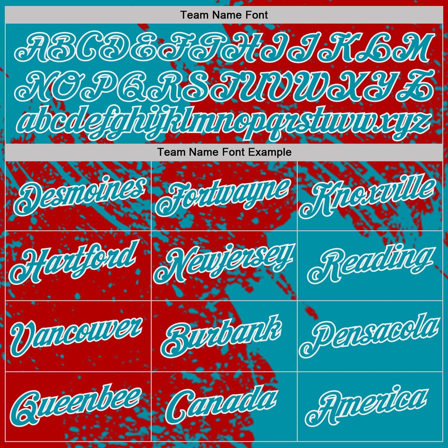 Custom Red Teal-White Abstract Brush Stroke Performance T-Shirt view 3
