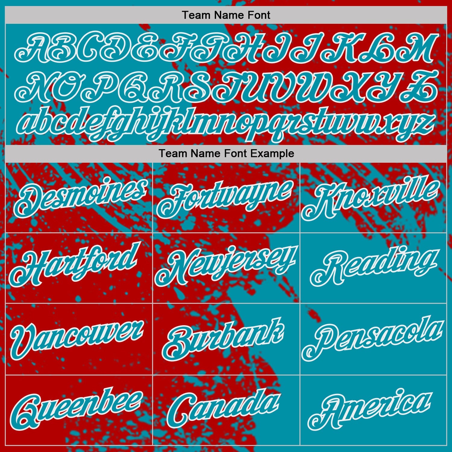 Custom Red Teal-White Abstract Brush Stroke Performance T-Shirt view 3