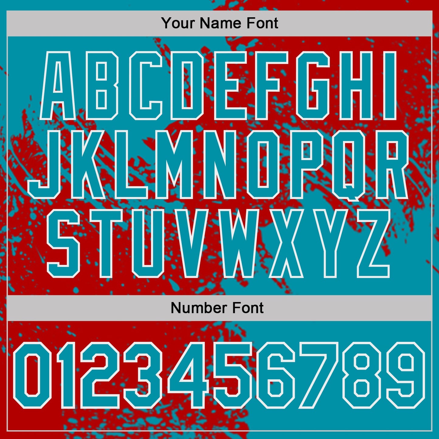 Custom Red Teal-White Abstract Brush Stroke Performance T-Shirt view 4