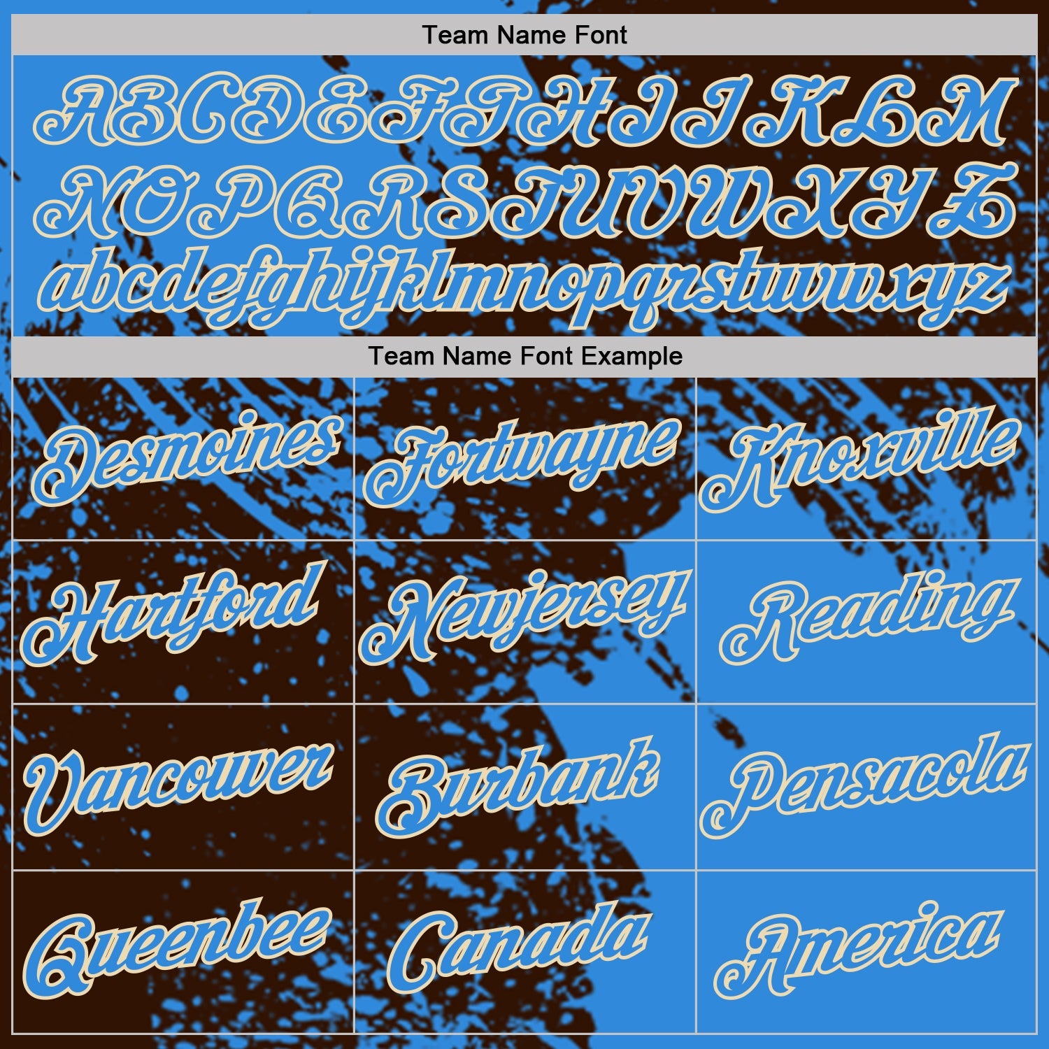 Custom Brown Powder Blue-Cream Abstract Brush Stroke Performance T-Shirt view 3