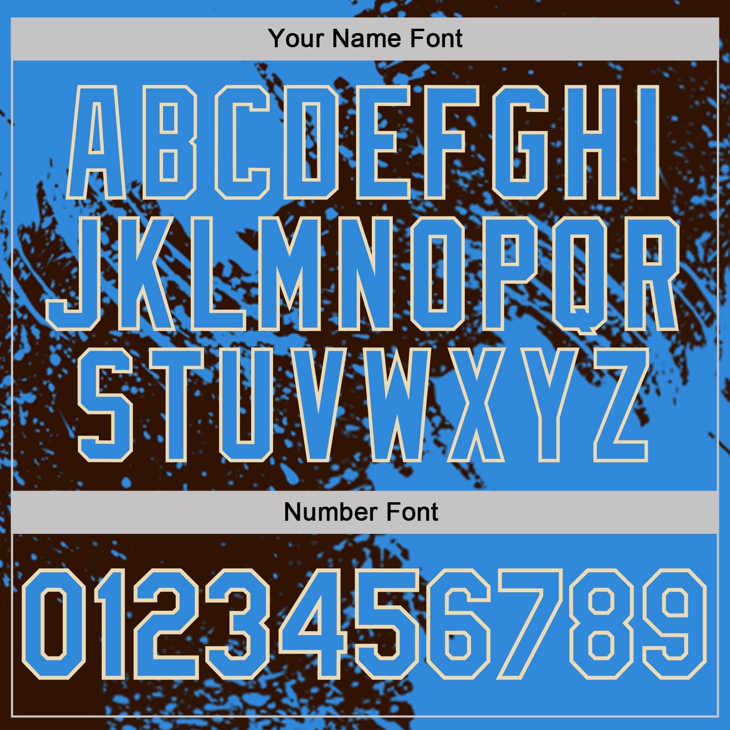 Custom Brown Powder Blue-Cream Abstract Brush Stroke Performance T-Shirt view 4
