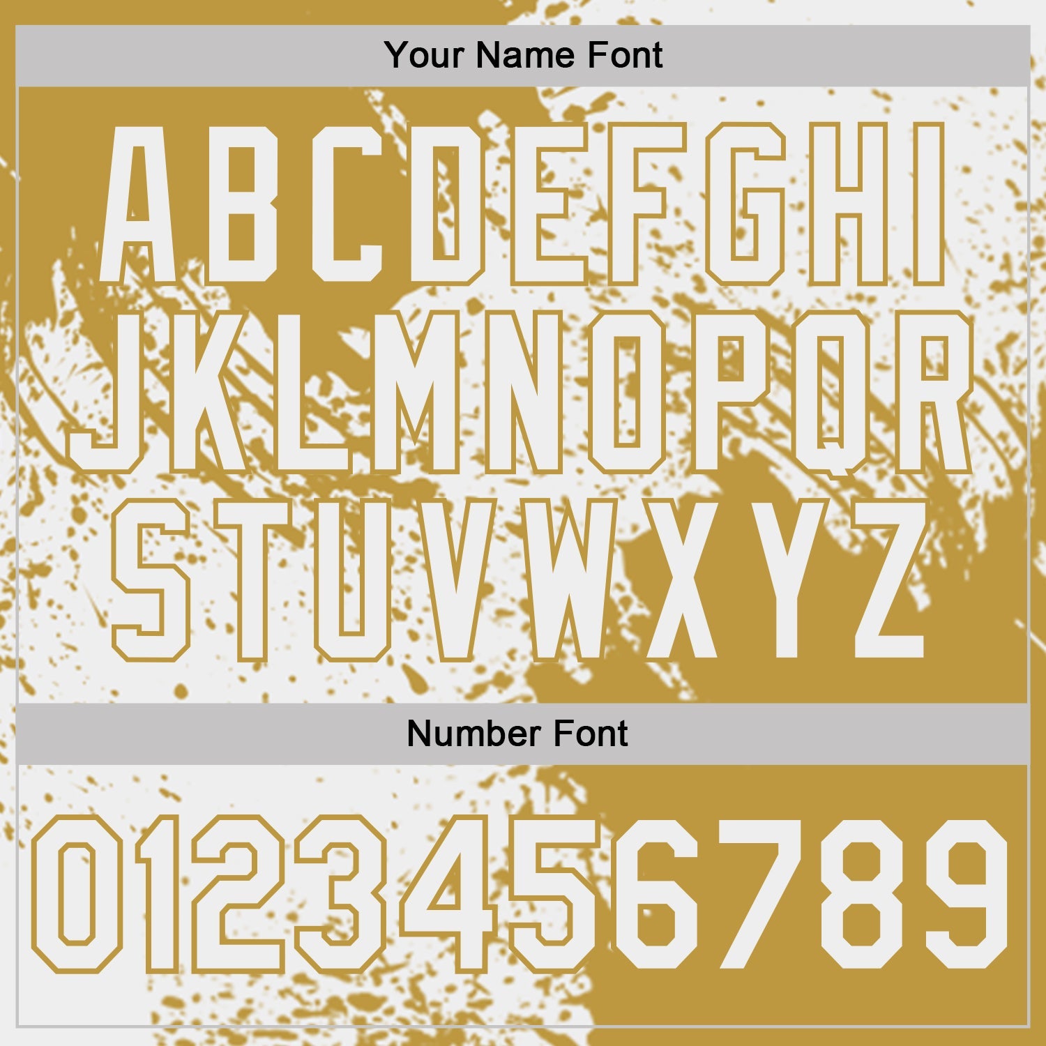 Custom White-Old Gold Abstract Brush Stroke Performance T-Shirt view 4