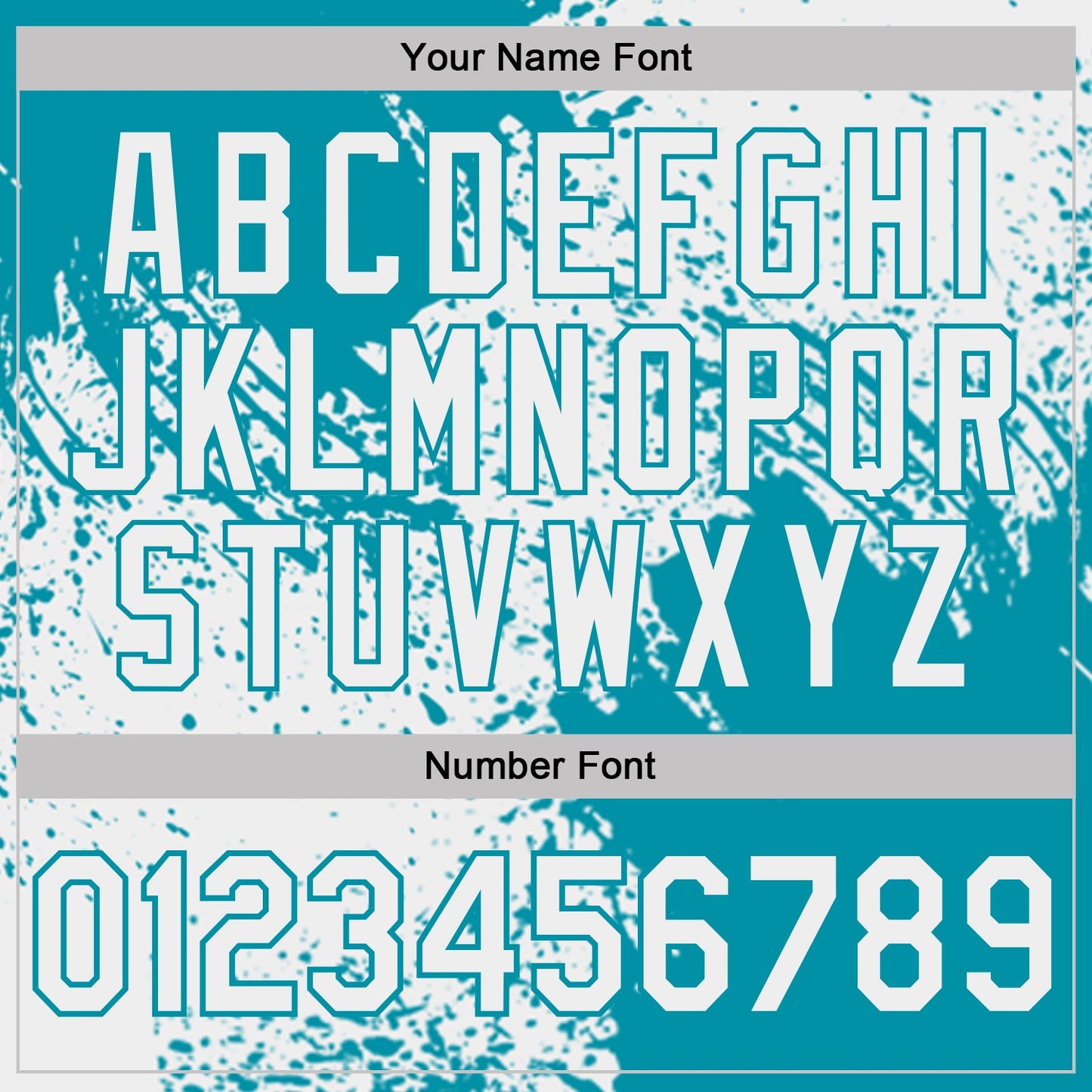 Custom White-Teal Abstract Brush Stroke Performance T-Shirt view 4