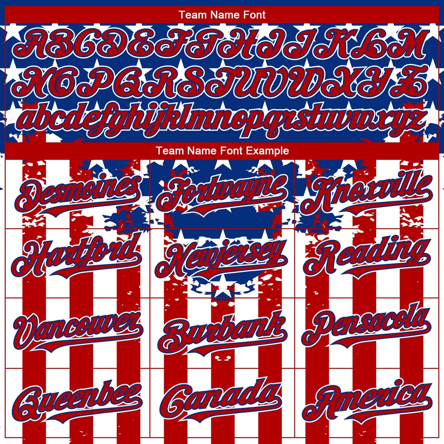 Custom Red Royal-White 3D American Flag Authentic Baseball Jersey view 4
