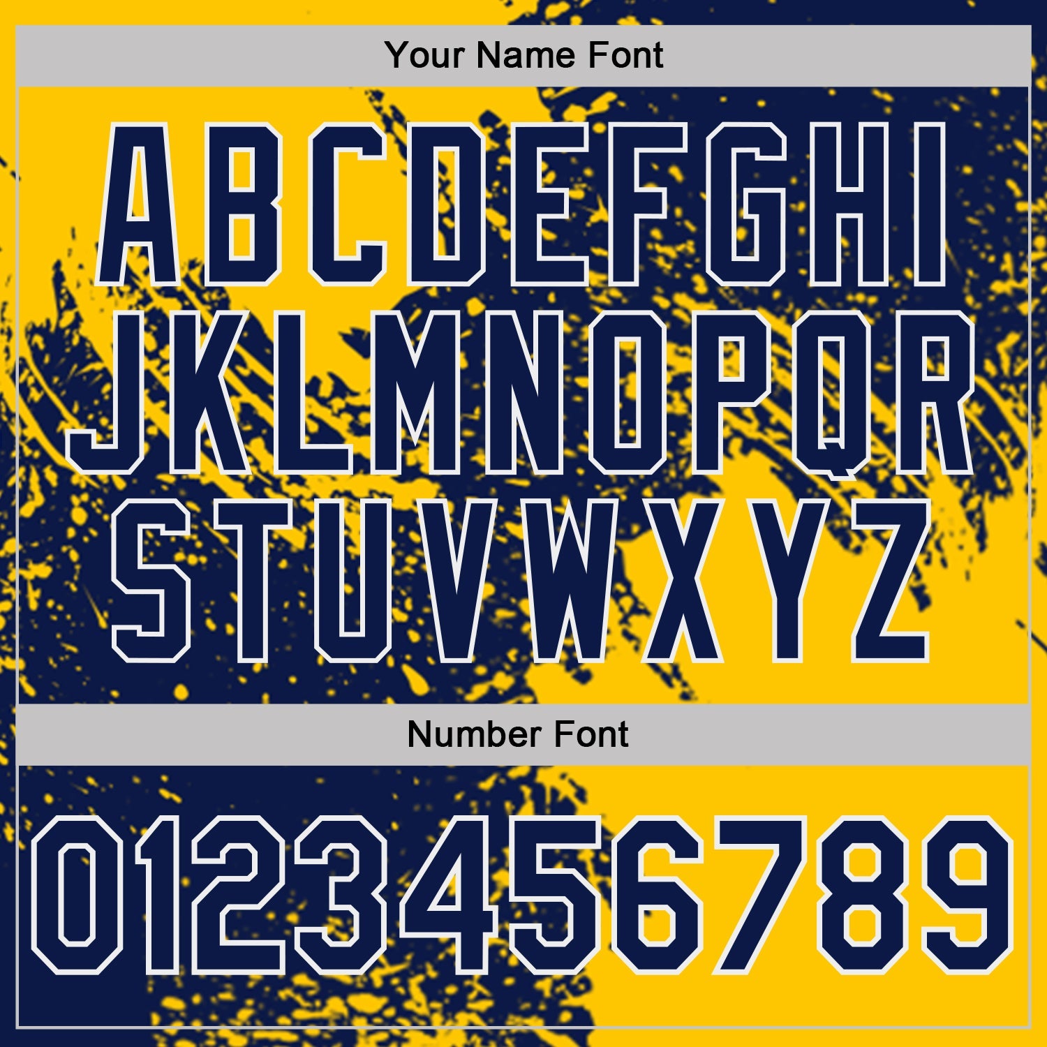 Custom Navy Yellow-White Abstract Brush Stroke Performance T-Shirt view 4