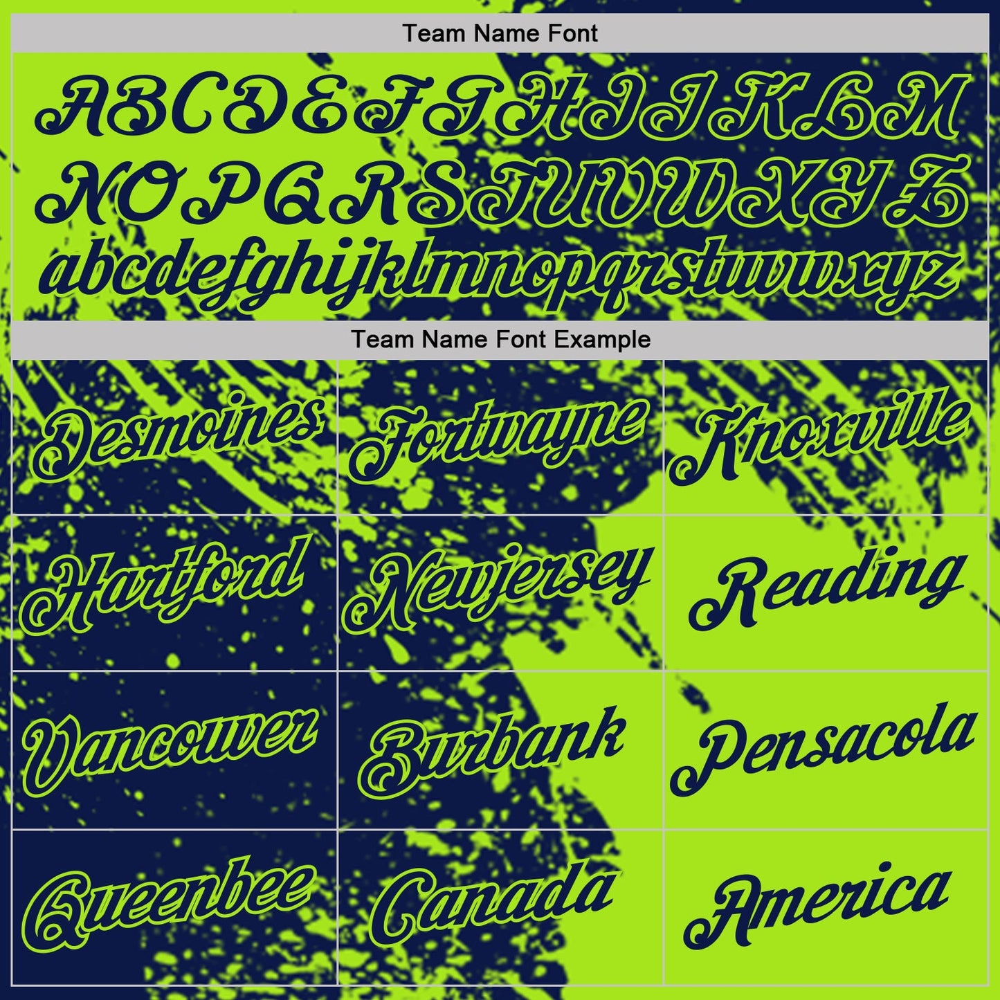 Custom Navy-Neon Green Abstract Brush Stroke Performance T-Shirt view 3