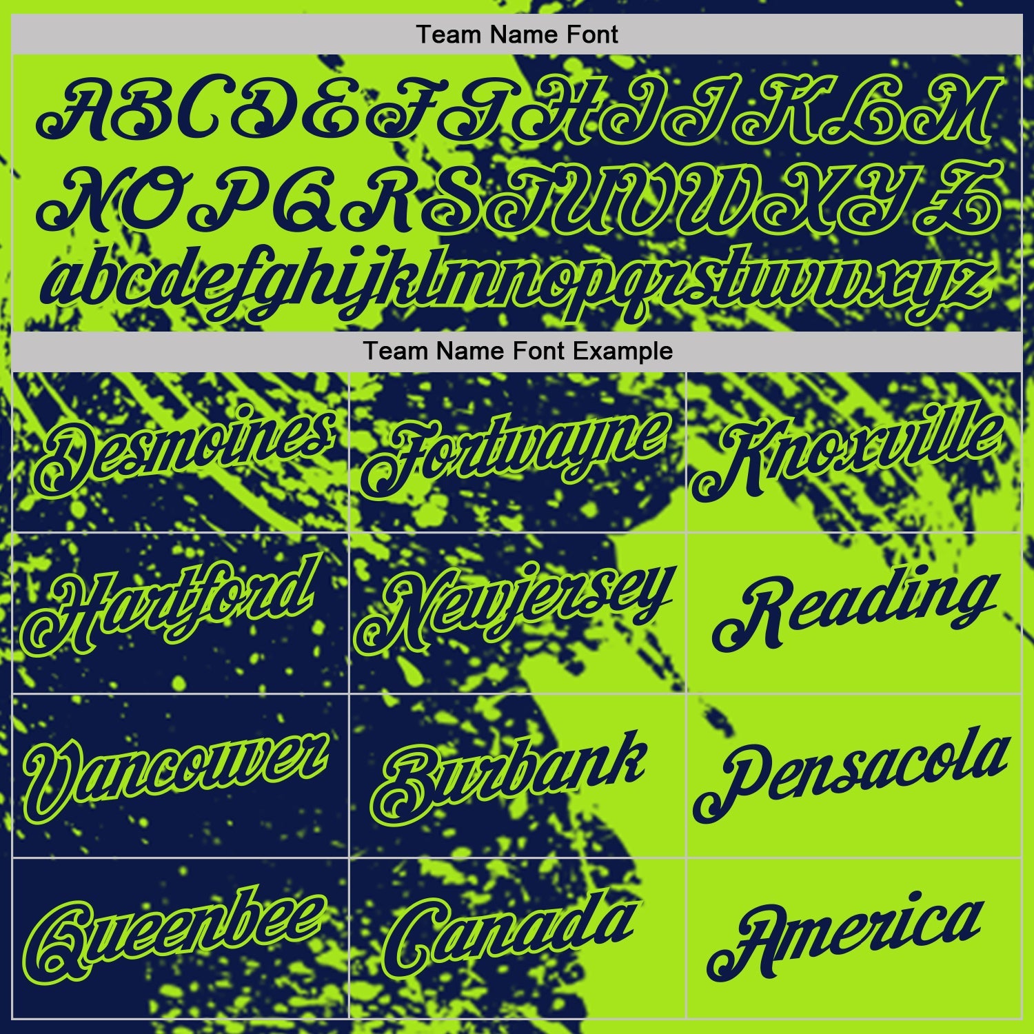 Custom Navy-Neon Green Abstract Brush Stroke Performance T-Shirt view 3