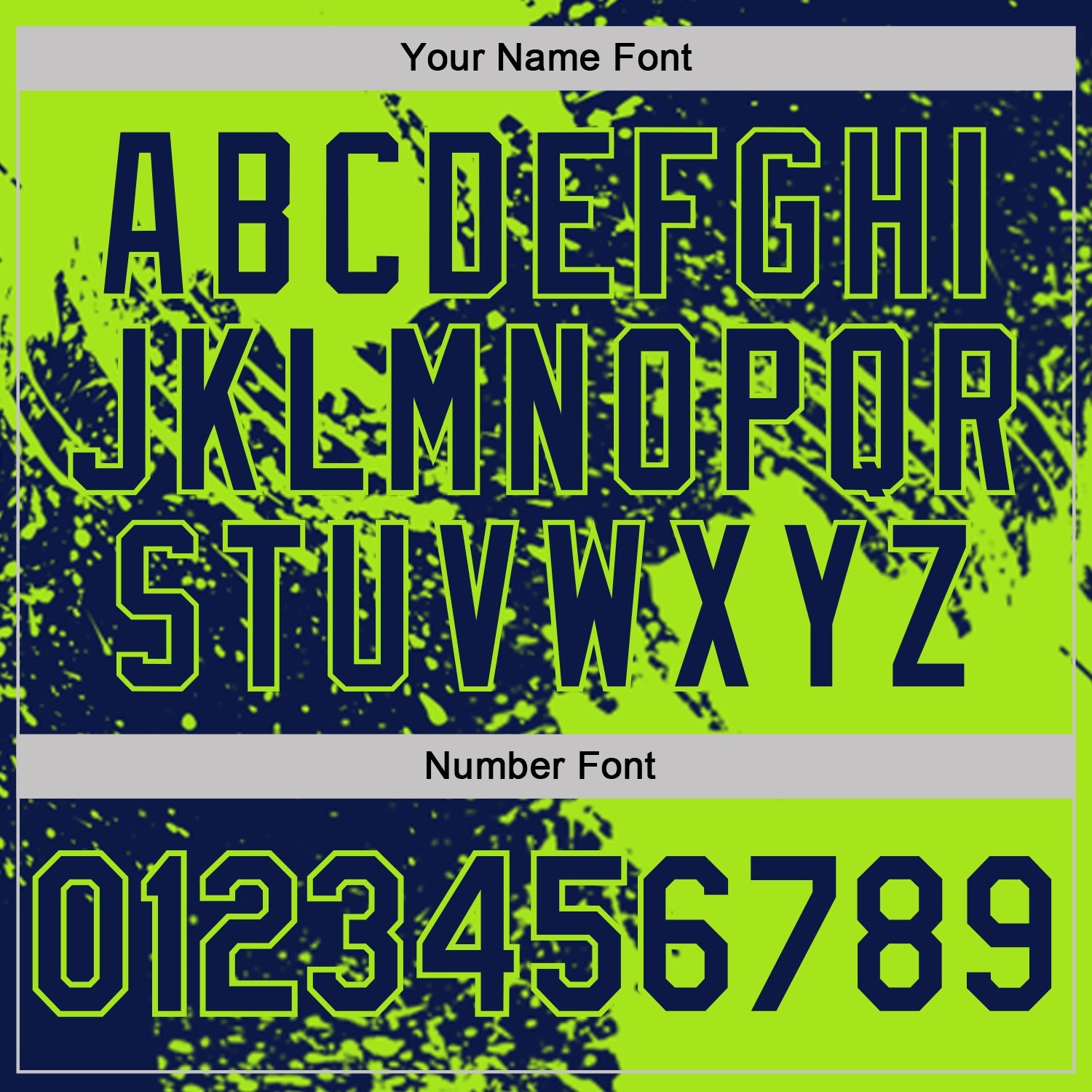 Custom Navy-Neon Green Abstract Brush Stroke Performance T-Shirt view 4