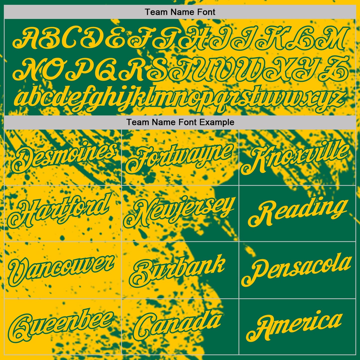 Custom Yellow-Kelly Green Abstract Brush Stroke Performance T-Shirt view 3