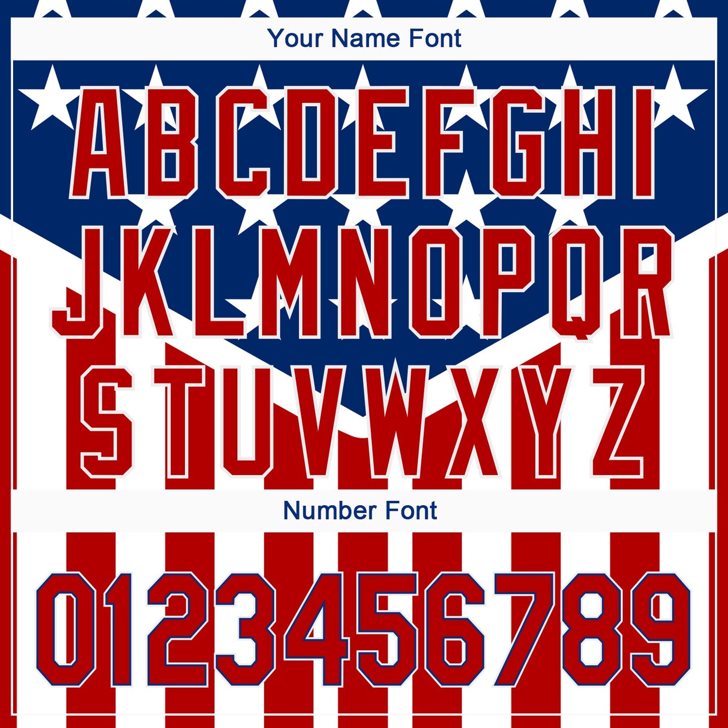 Custom Royal Red-White 3D American Flag Authentic Baseball Jersey view 4