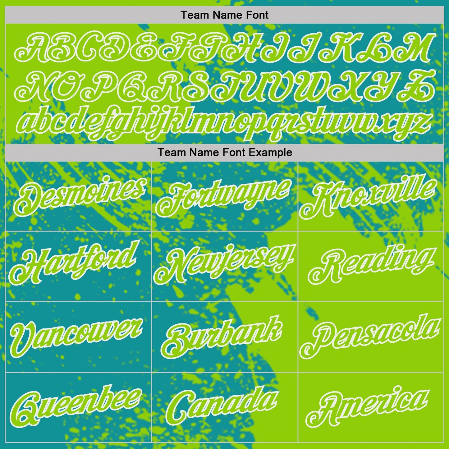 Custom Teal Neon Green-White Abstract Brush Stroke Performance T-Shirt view 3