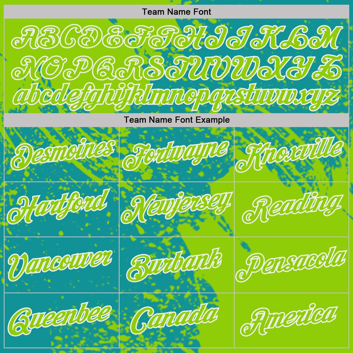 Custom Teal Neon Green-White Abstract Brush Stroke Performance T-Shirt view 3