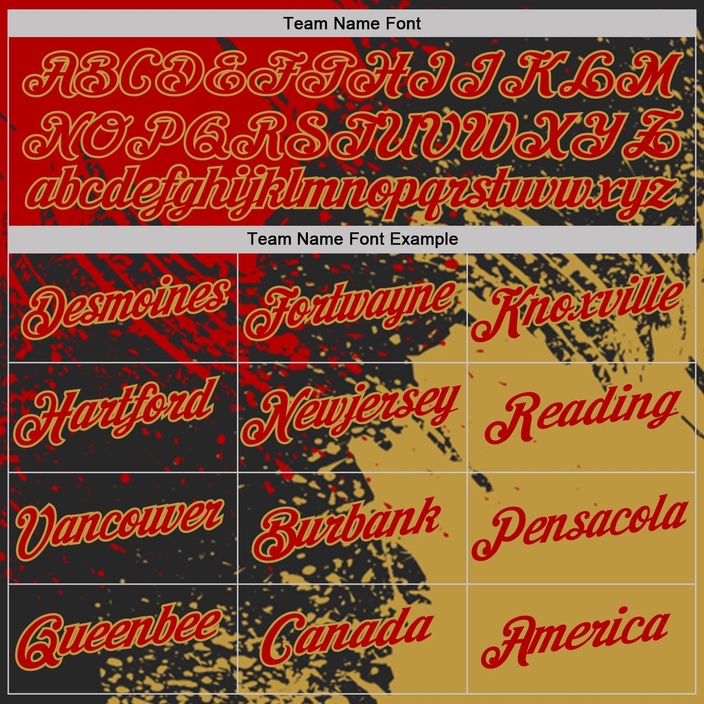 Custom Black Red-Old Gold Abstract Brush Stroke Performance T-Shirt view 3