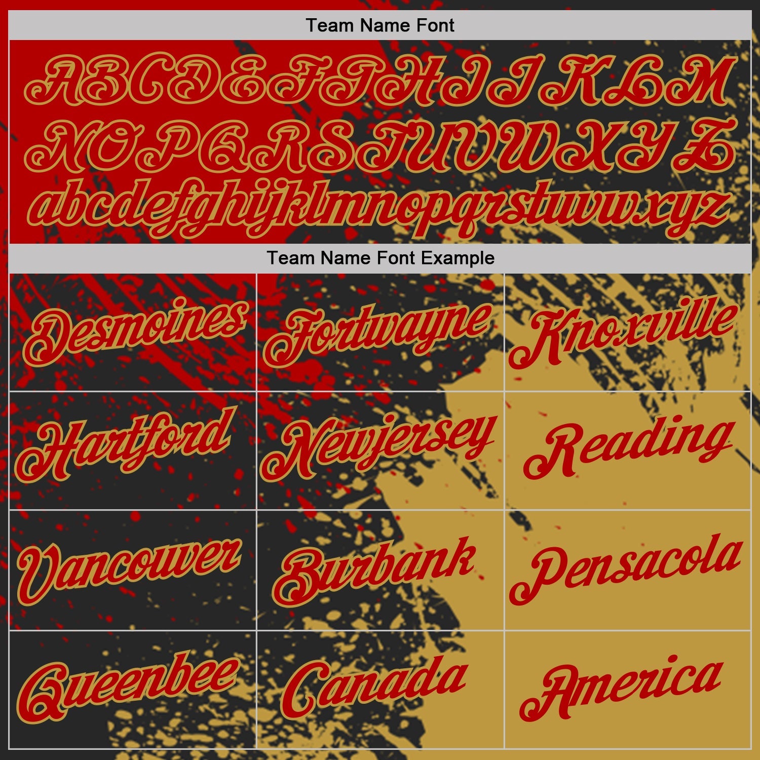 Custom Black Red-Old Gold Abstract Brush Stroke Performance T-Shirt view 3