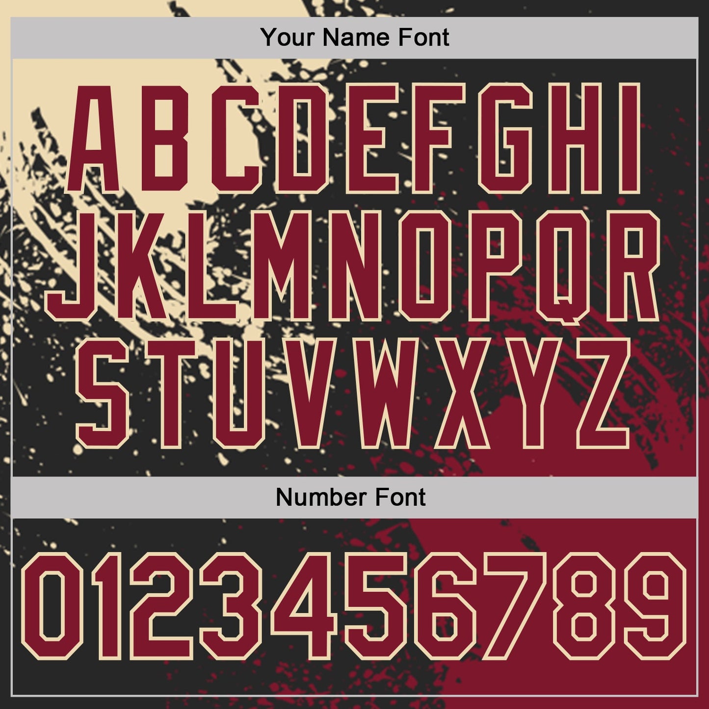 Custom Black Crimson-Cream Abstract Brush Stroke Performance T-Shirt view 4