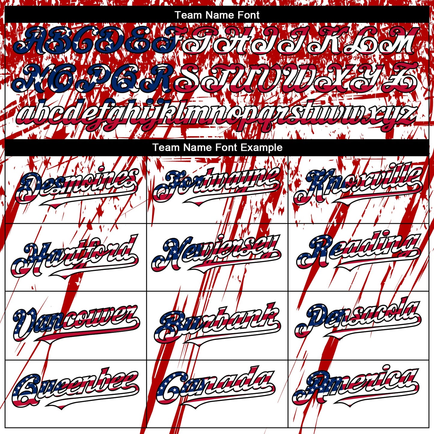 Custom White USA Flag Royal Red-Black 3D Authentic Baseball Jersey view 4