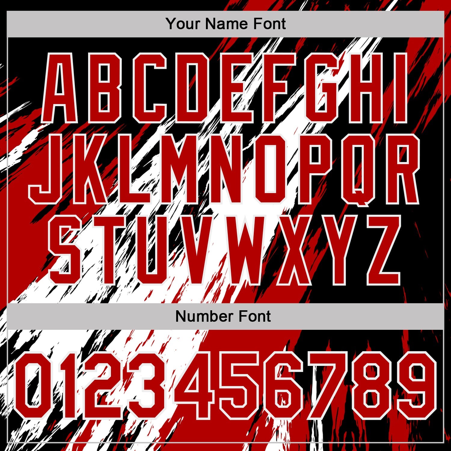 Custom Black Red-White Abstract Brush Stroke Splatter Performance T-Shirt view 4