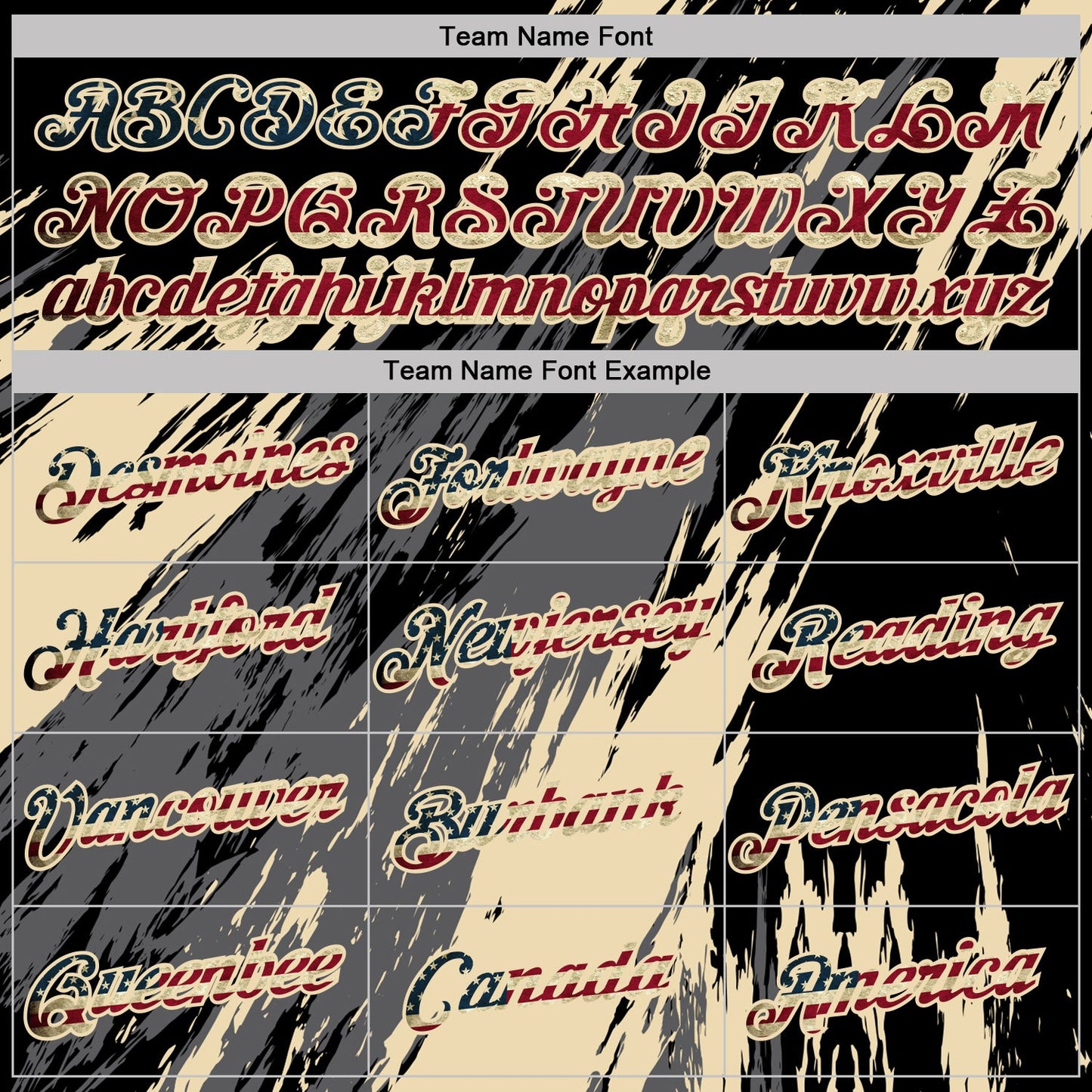 Custom Black Vintage USA Flag Steel Gray-Cream Abstract Brush Stroke Splatter Performance T-Shirt view 3