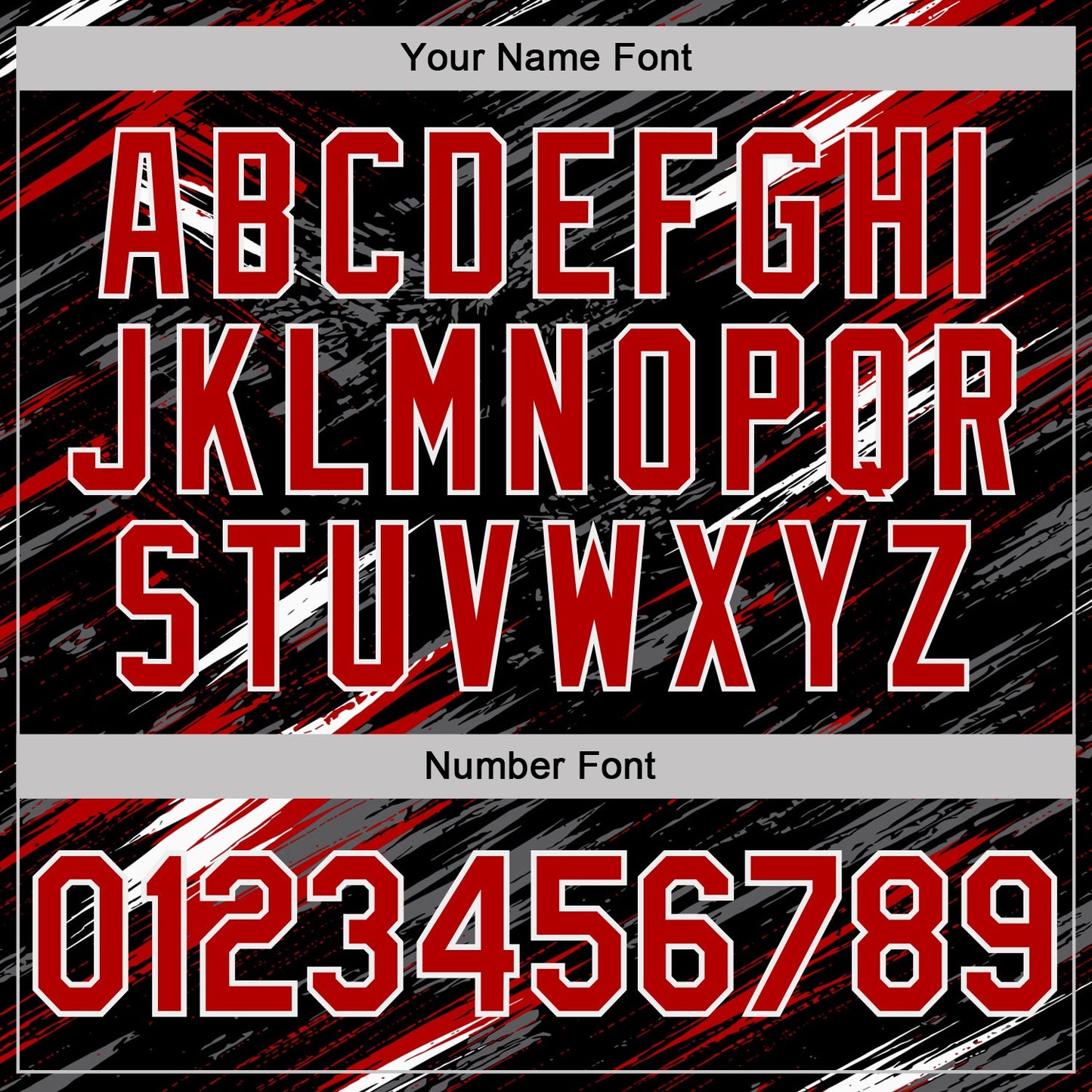 Custom Black Red Steel Gray-White Abstract Brush Stroke Splatter Performance T-Shirt view 4