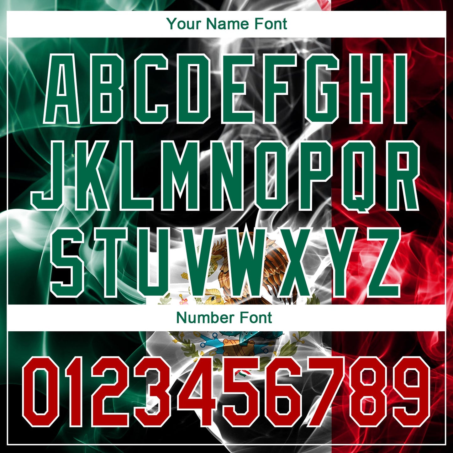 Custom Black Red Kelly Green 3D Mexico Authentic Baseball Jersey view 5