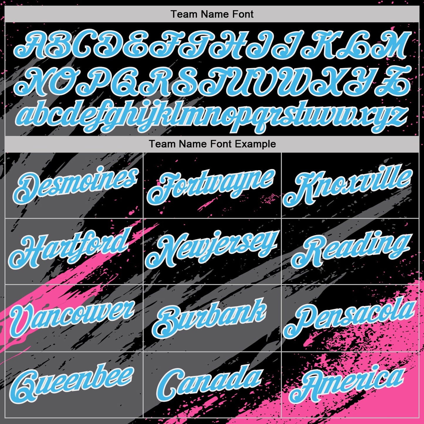Custom Black Pink Sky Blue-White Abstract Brush Stroke Splatter Performance T-Shirt view 3