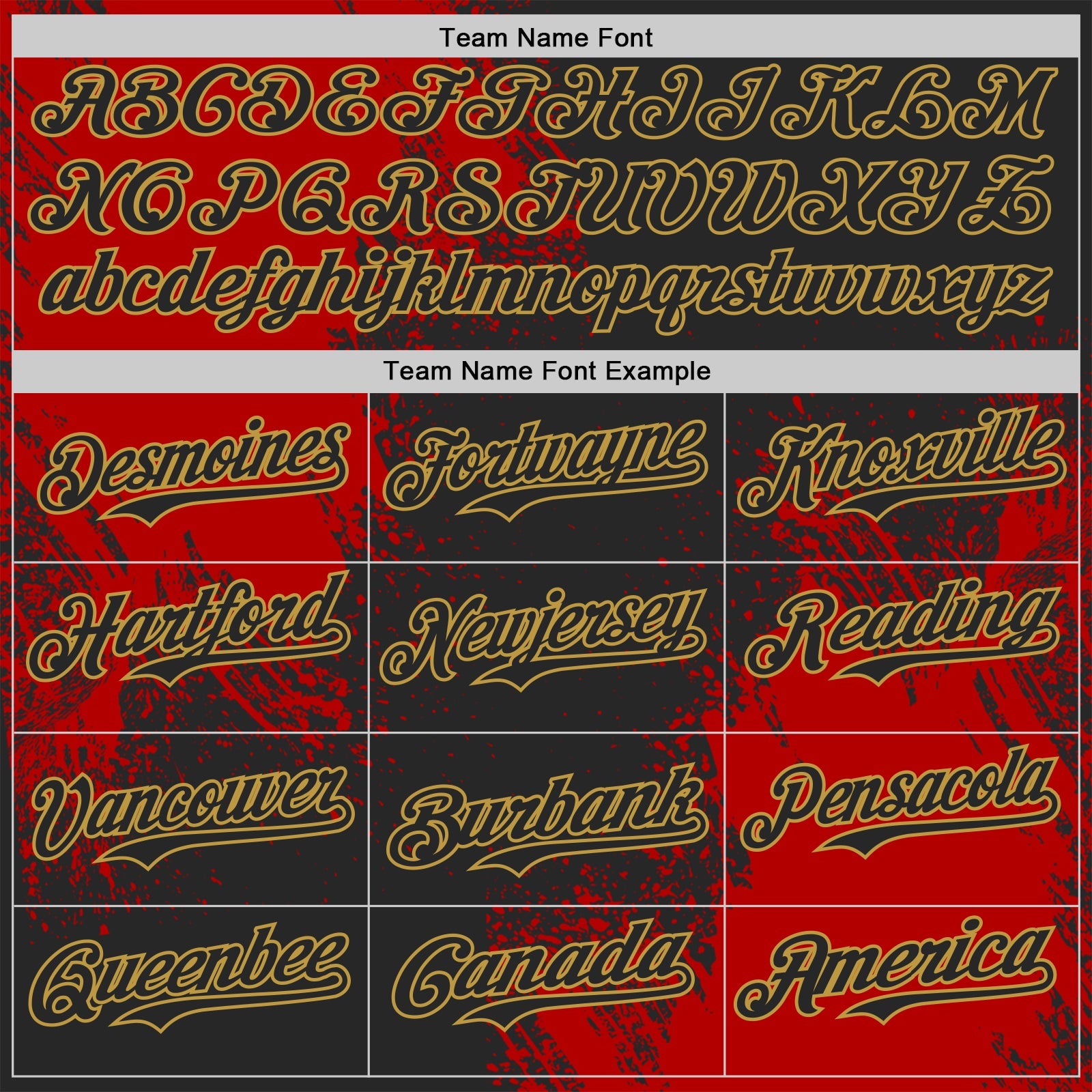 Custom Black Red-Old Gold Abstract Brush Stroke Authentic Baseball Jersey view 4