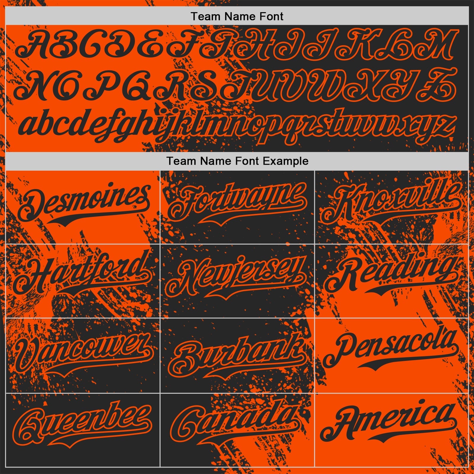 Custom Black-Orange Abstract Brush Stroke Authentic Baseball Jersey view 4