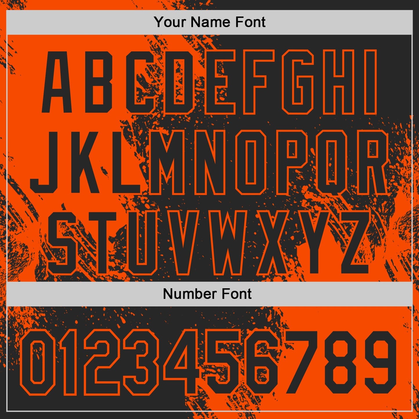 Custom Black-Orange Abstract Brush Stroke Authentic Baseball Jersey view 5