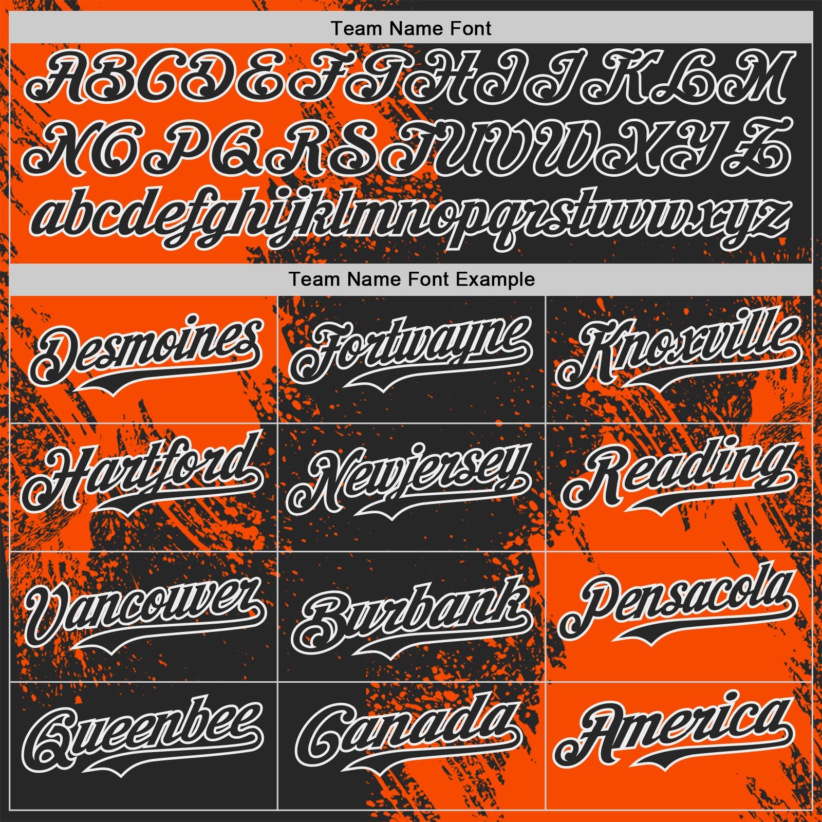 Custom Black Orange-White Abstract Brush Stroke Authentic Baseball Jersey view 4