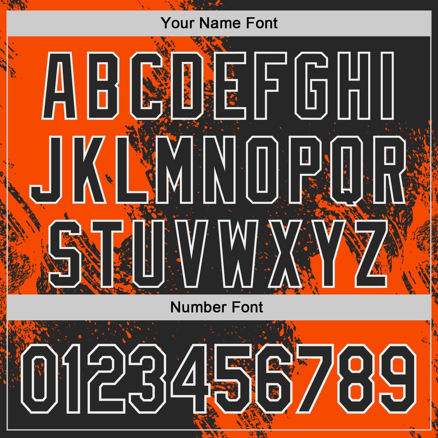 Custom Black Orange-White Abstract Brush Stroke Authentic Baseball Jersey view 5