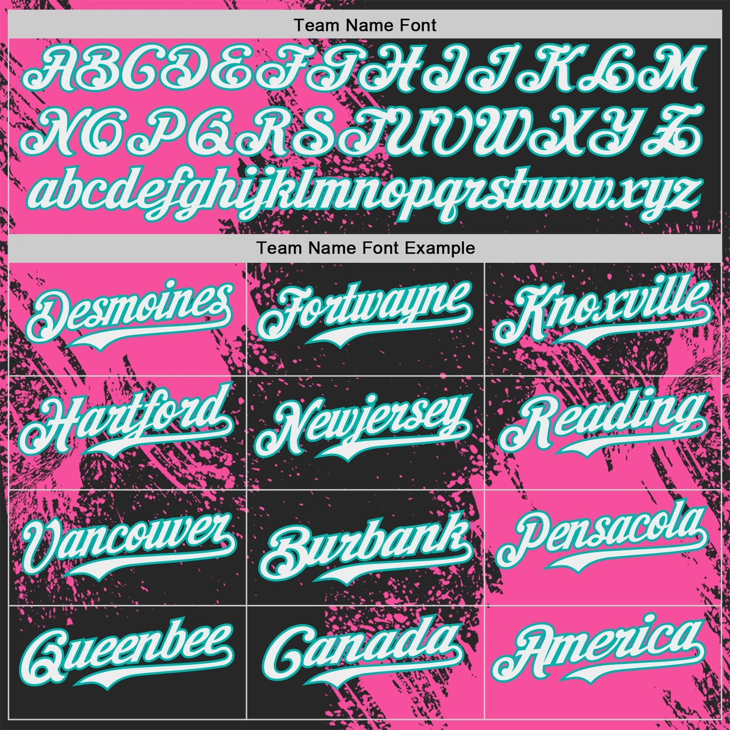 Custom Black White Pink-Aqua Abstract Brush Stroke Authentic Baseball Jersey view 4