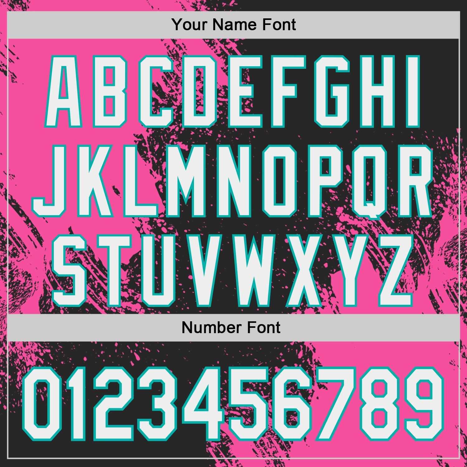 Custom Black White Pink-Aqua Abstract Brush Stroke Authentic Baseball Jersey view 5