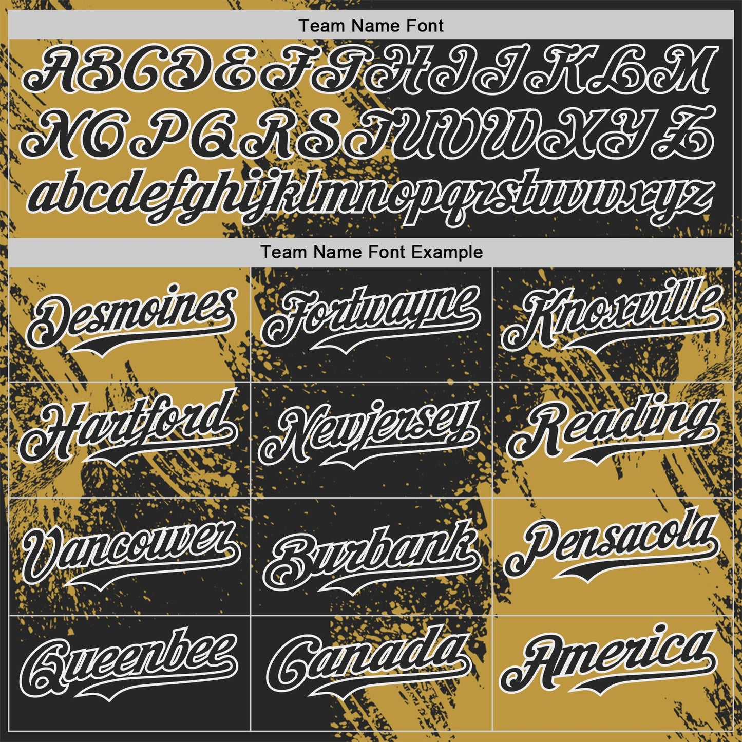 Custom Black Old Gold-White Abstract Brush Stroke Authentic Baseball Jersey view 4
