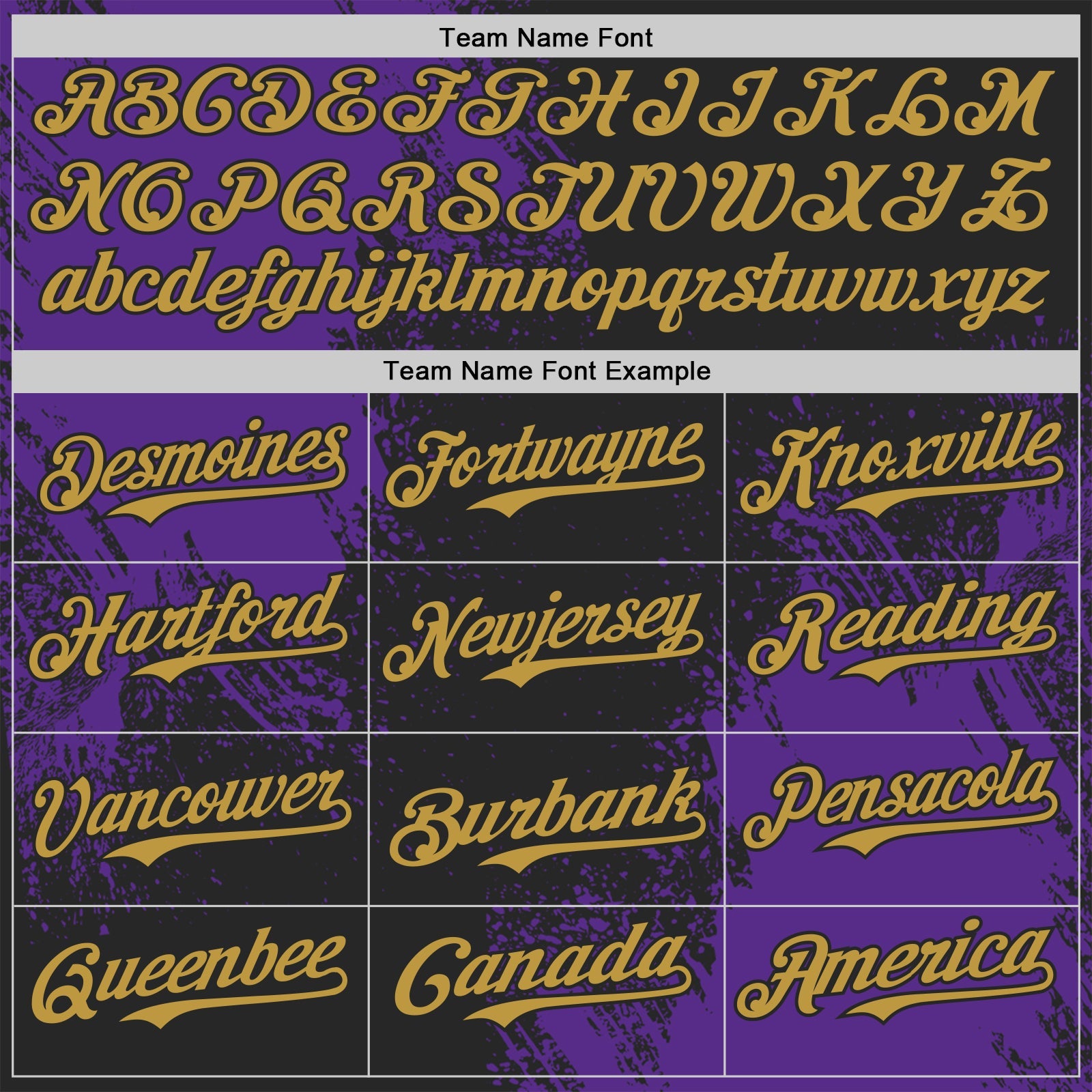Custom Black Old Gold-Purple Abstract Brush Stroke Authentic Baseball Jersey view 4