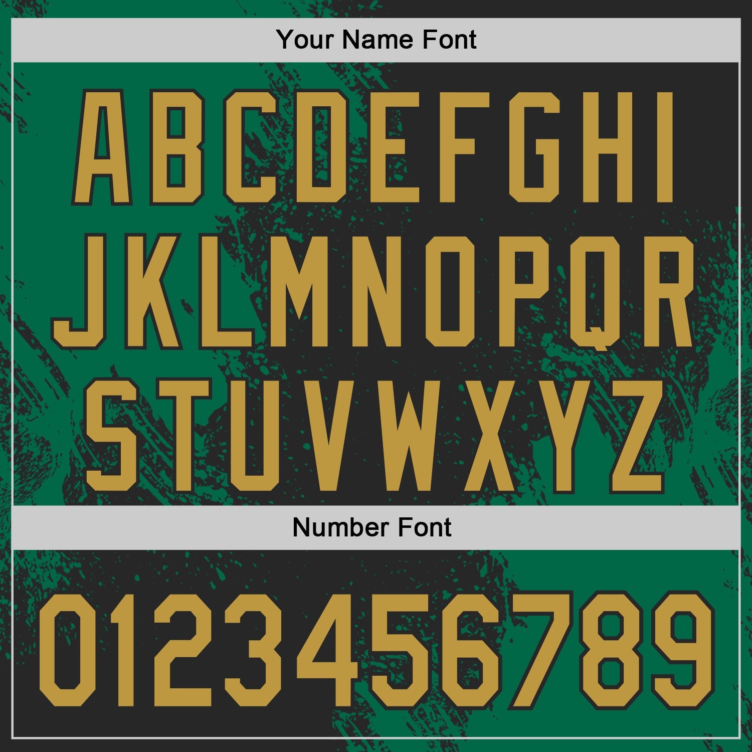Custom Black Old Gold-Kelly Green Abstract Brush Stroke Authentic Baseball Jersey view 5