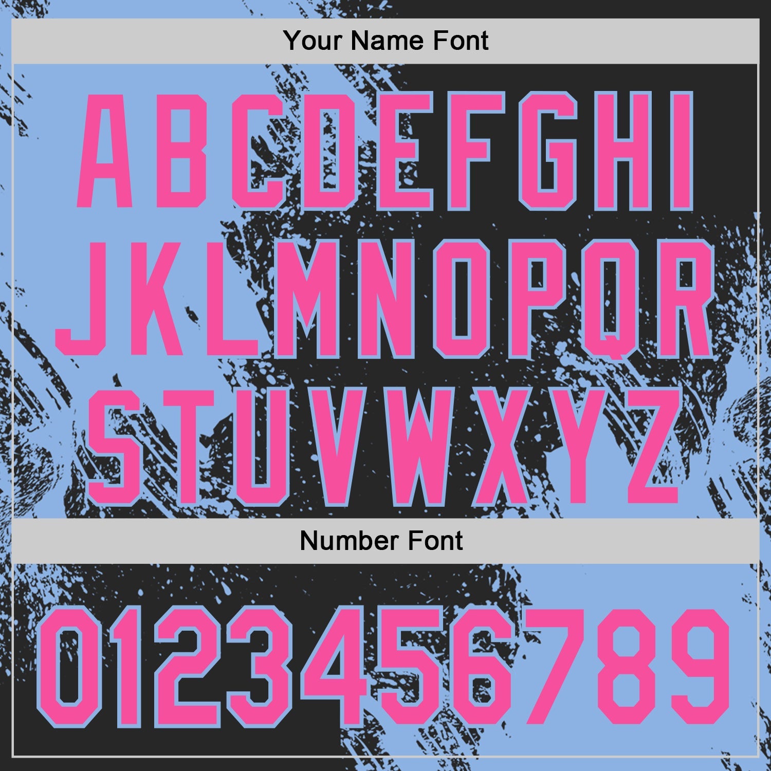 Custom Black Pink-Light Blue Abstract Brush Stroke Authentic Baseball Jersey view 5