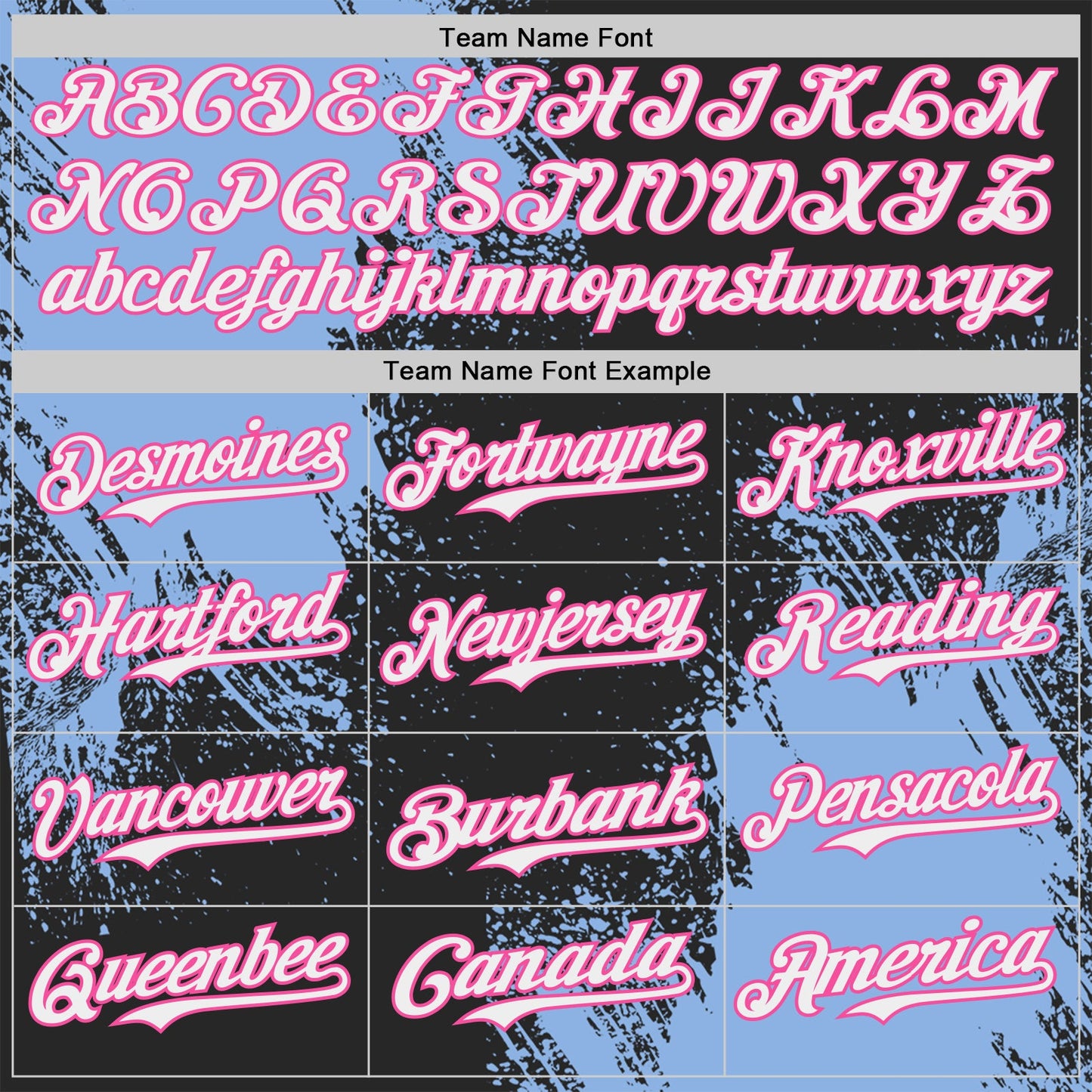 Custom Black White Light Blue-Pink Abstract Brush Stroke Authentic Baseball Jersey view 4