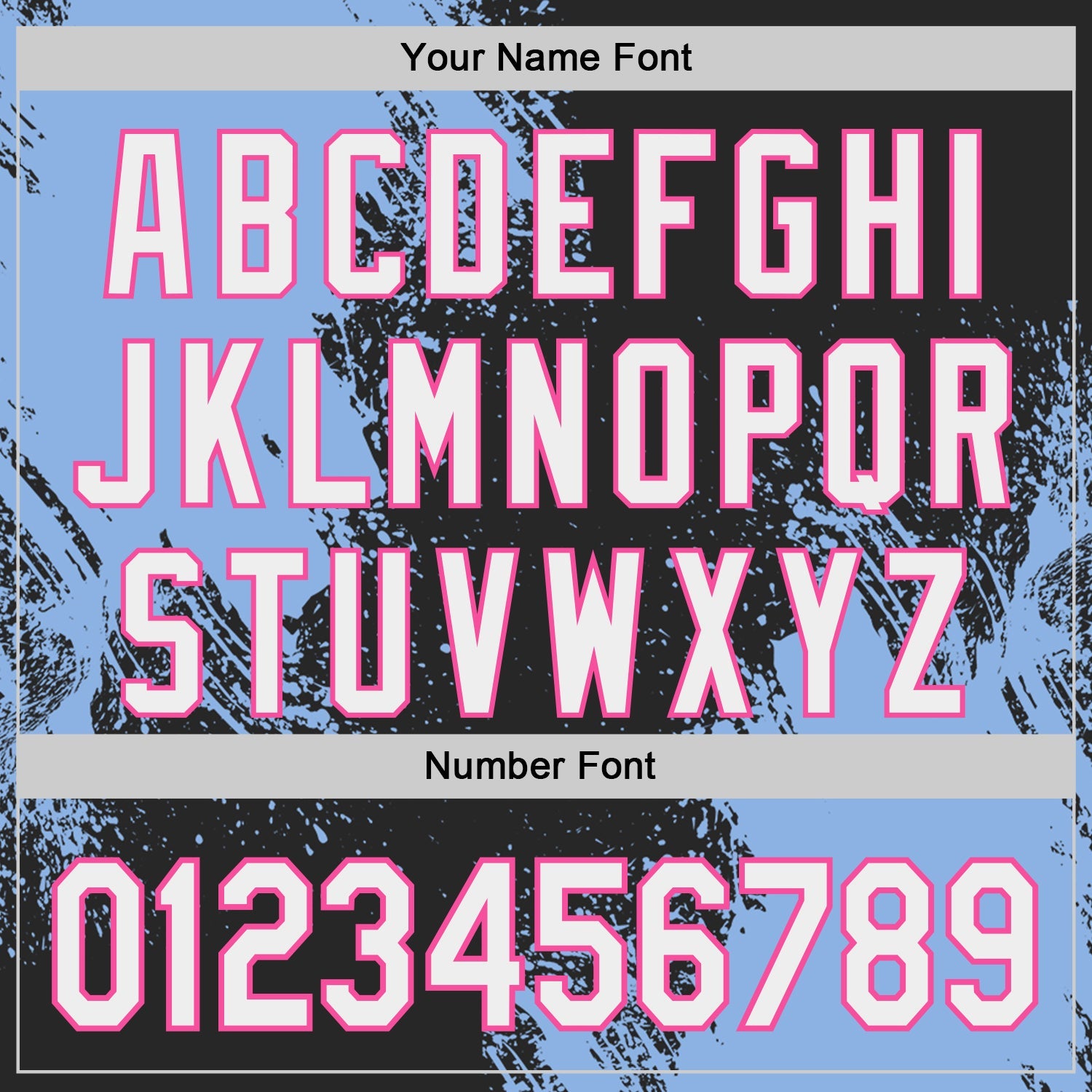 Custom Black White Light Blue-Pink Abstract Brush Stroke Authentic Baseball Jersey view 5