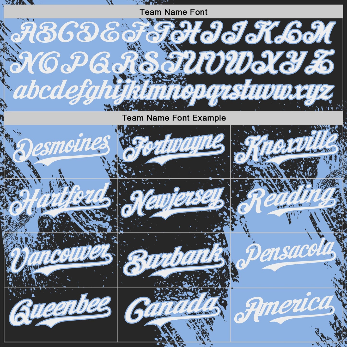 Custom Black White-Light Blue Abstract Brush Stroke Authentic Baseball Jersey view 4
