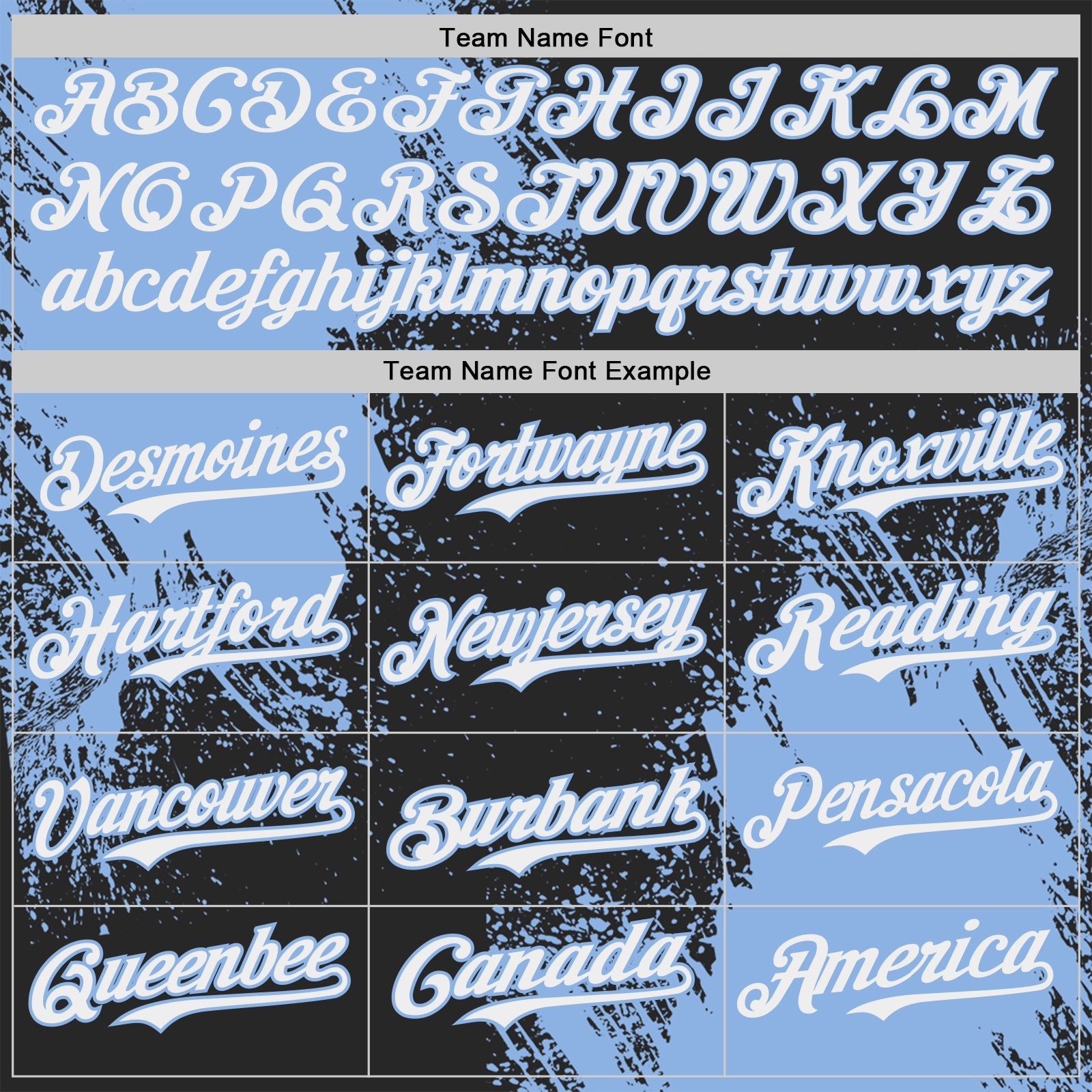 Custom Black White-Light Blue Abstract Brush Stroke Authentic Baseball Jersey view 4