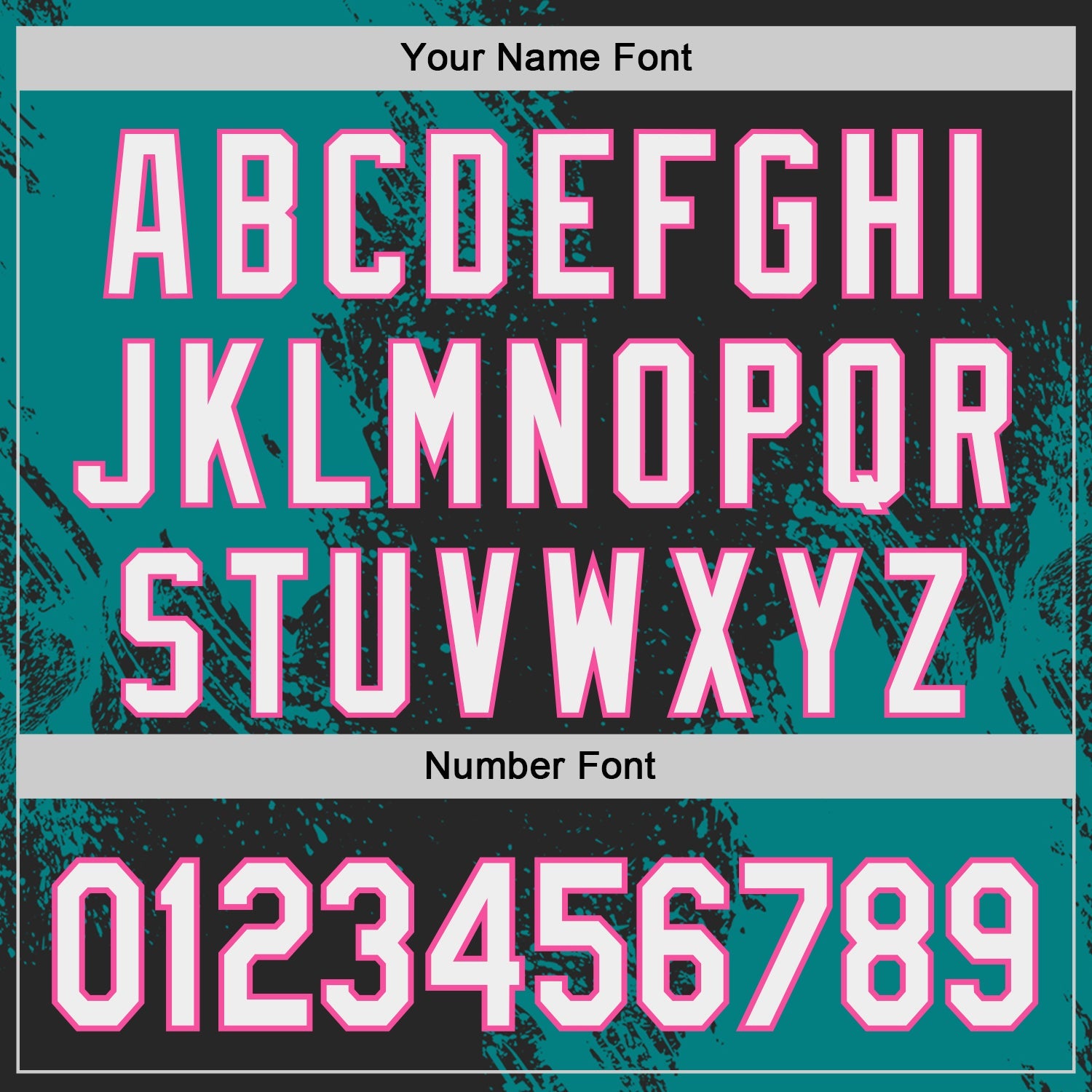 Custom Black White Teal-Pink Abstract Brush Stroke Authentic Baseball Jersey view 5