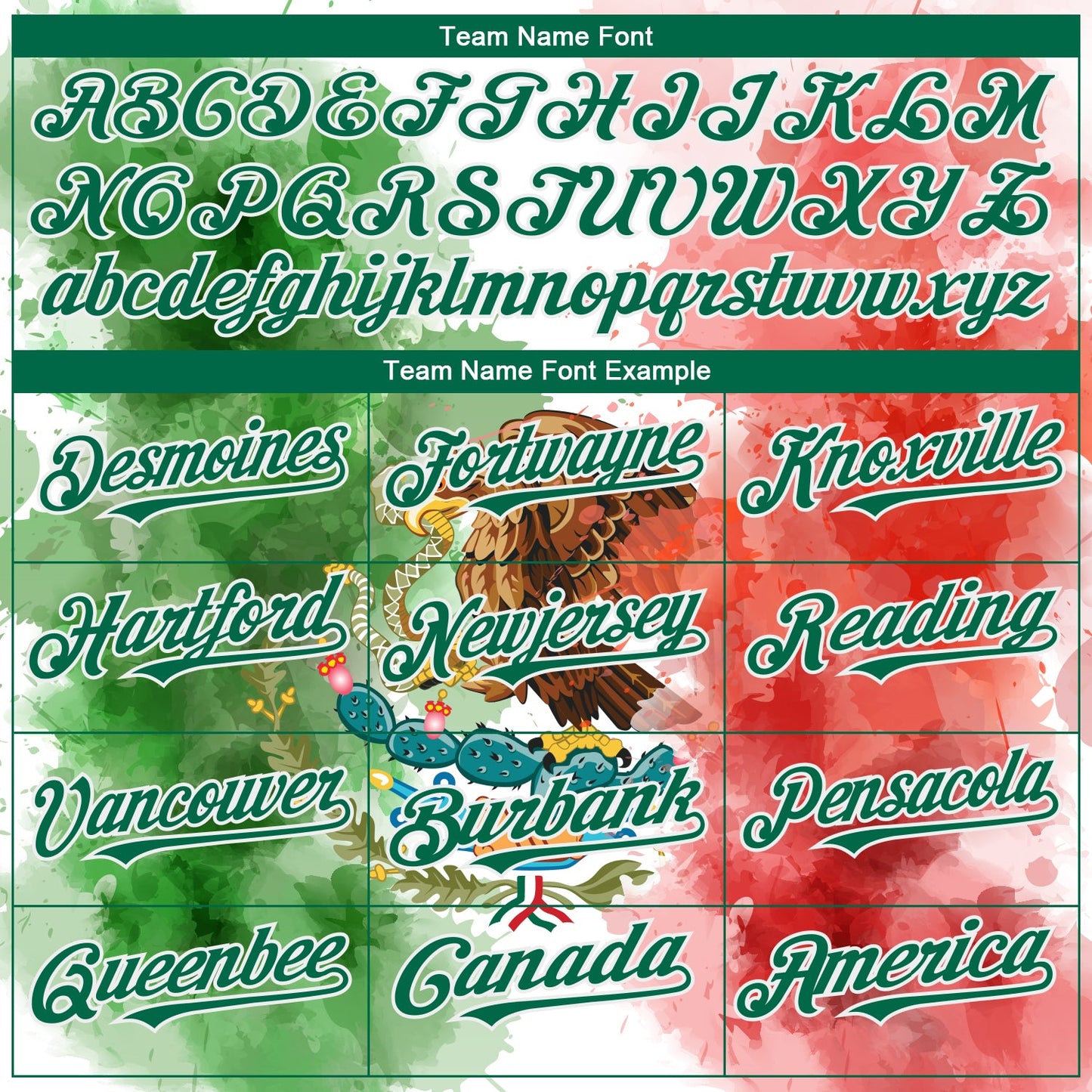 Custom Kelly Green Red-White 3D Mexican Flag Watercolored Splashes Grunge Design Authentic Baseball Jersey view 4
