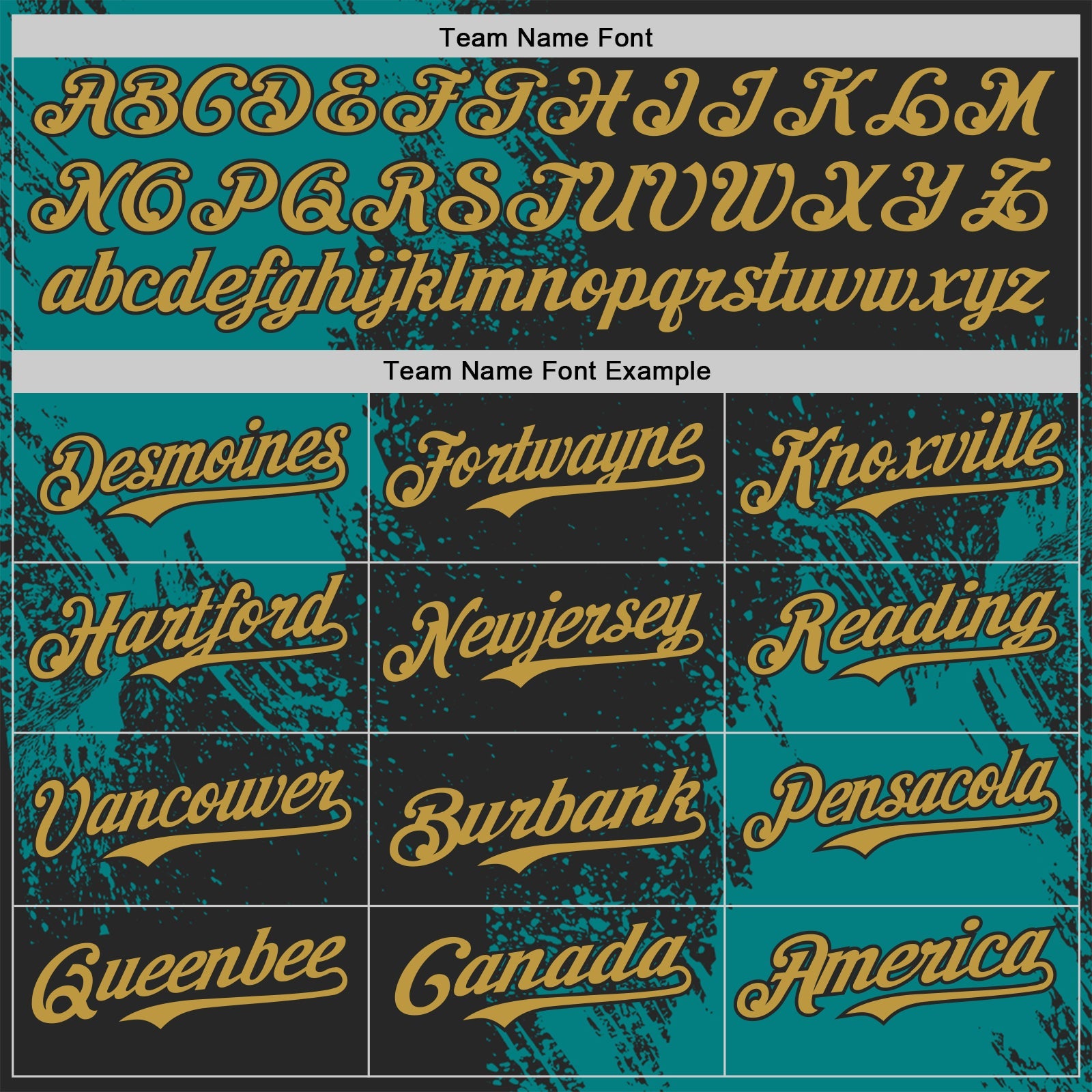 Custom Black Old Gold-Teal Abstract Brush Stroke Authentic Baseball Jersey view 4