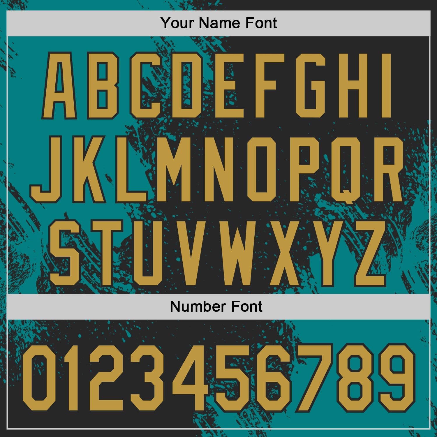 Custom Black Old Gold-Teal Abstract Brush Stroke Authentic Baseball Jersey view 5